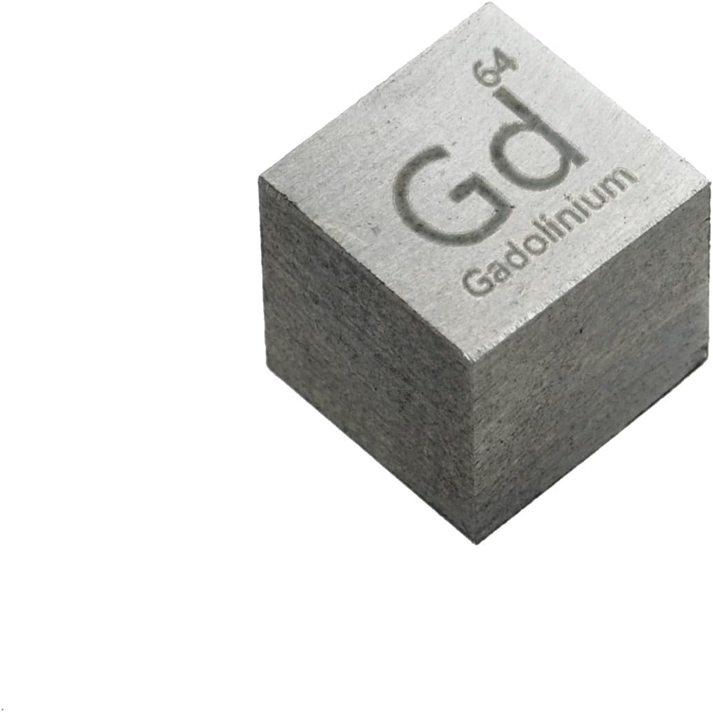 Gadolinium Metal 10mm Density Cube 99.9% Pure