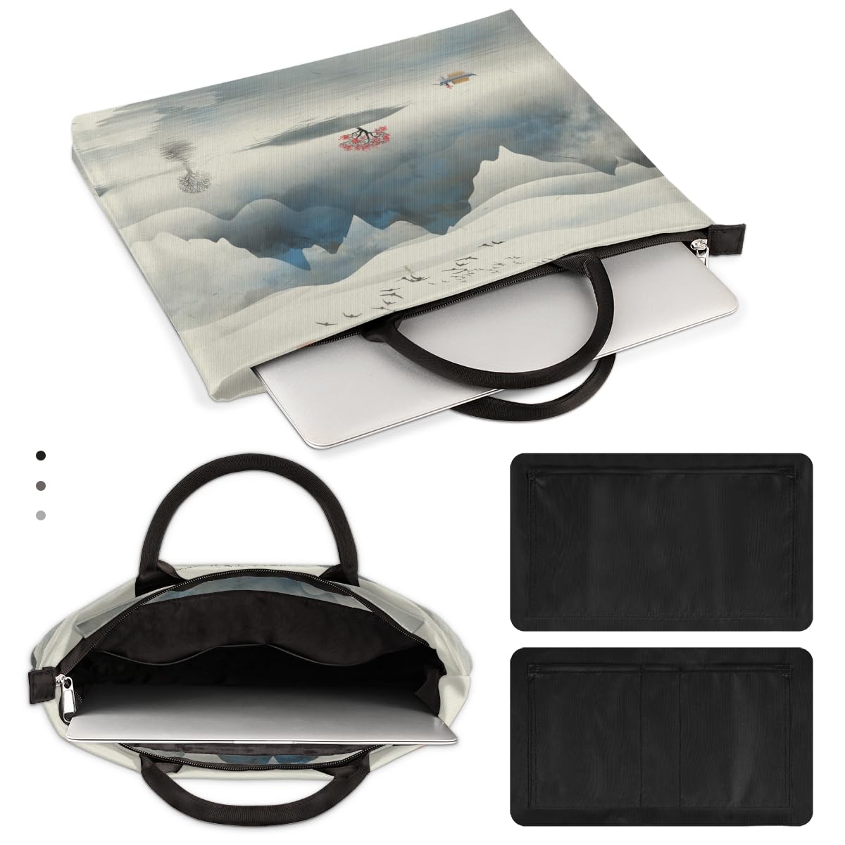 Treer Sacoche Ordinateur 10-17 Pouces, Pochette Ordinateur Desserts