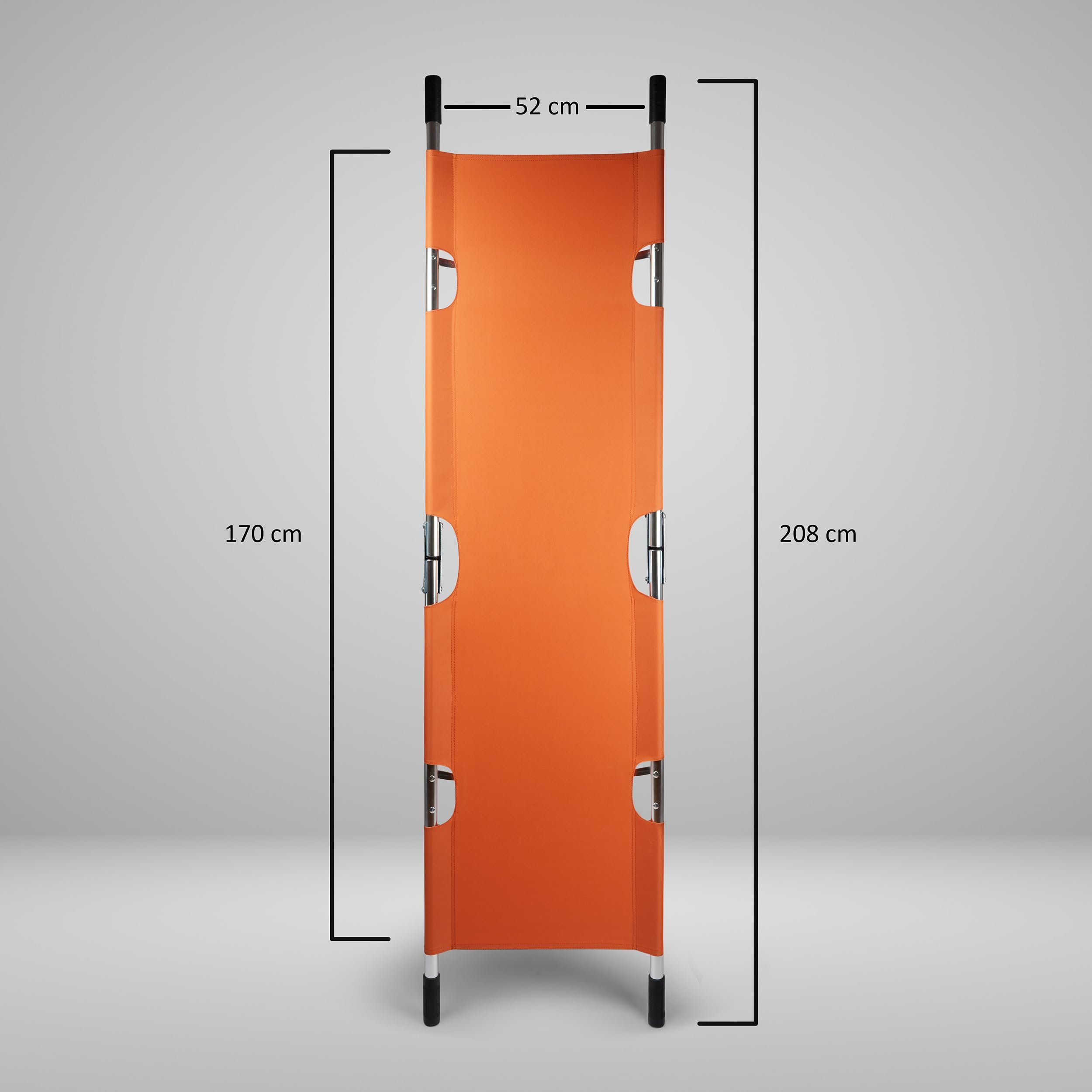 Pulox KTG-100 Krankentrage klappbar aus Aluminium für Notfälle | Professionelle Erste-Hilfe-Trage für Patiententransport, stabil, mobil und platzsparend zusammenklappbar