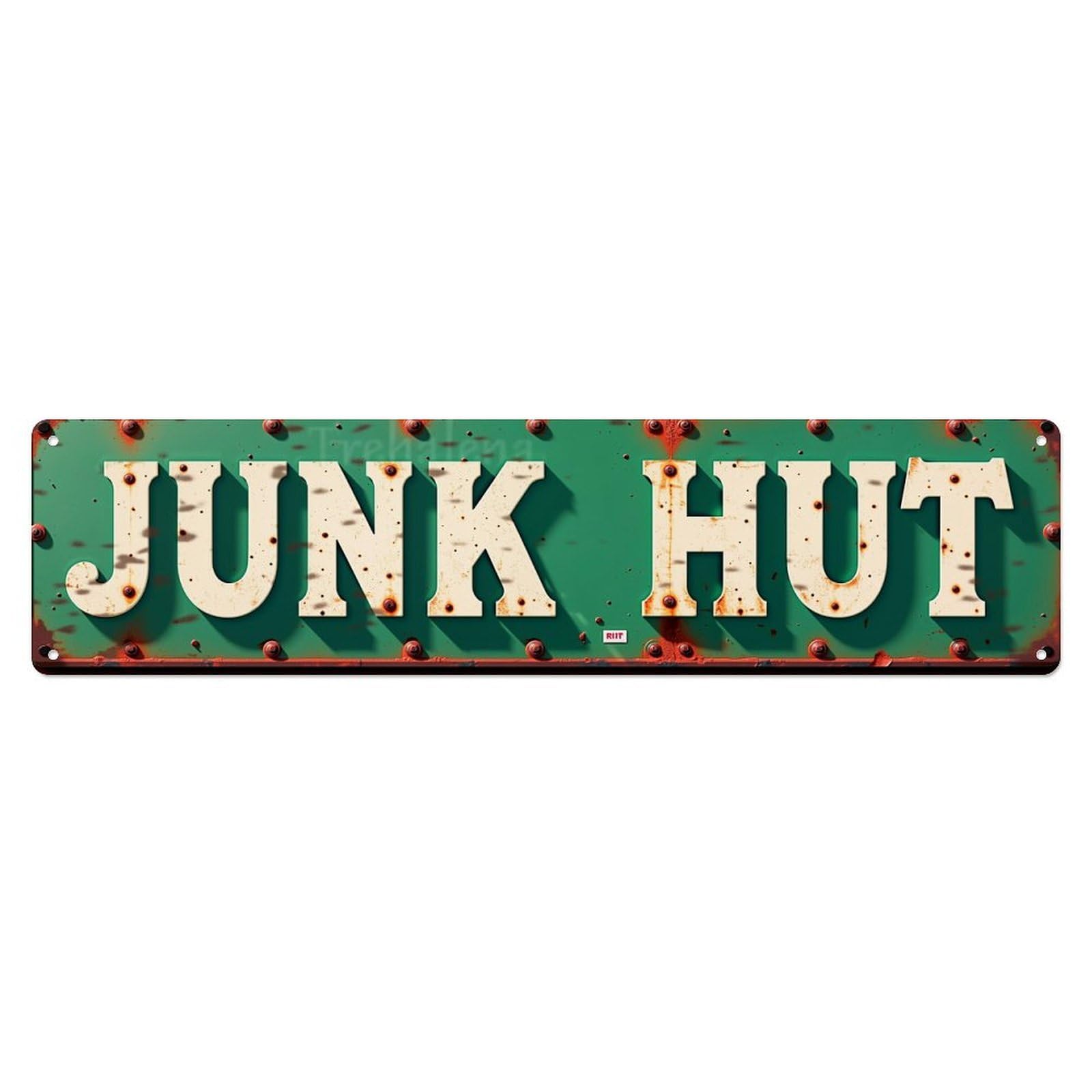 Junk Hut Rustic Sign Design Metal Tin Sign Plaque