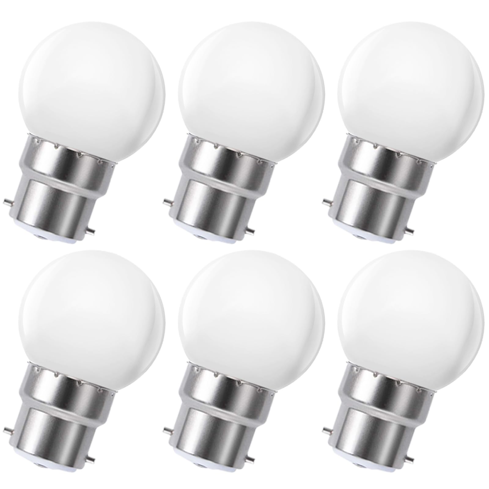 Sponsored Ad – LED Light Bayonet Cap B22, 3W 155LM LED Bulbs, Warm White Bayonet Light Bulb 3000K, 20W Equivalent Replacement G45 LED Bulb, Matte PC Golf Light Bulbs, No Flicker, Pack of 6, ZW-G45-CSQP-3W