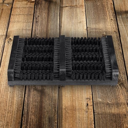 Limpiabarros de madera Relaxdays con cerdas de PP antideslizante para zapatos 4