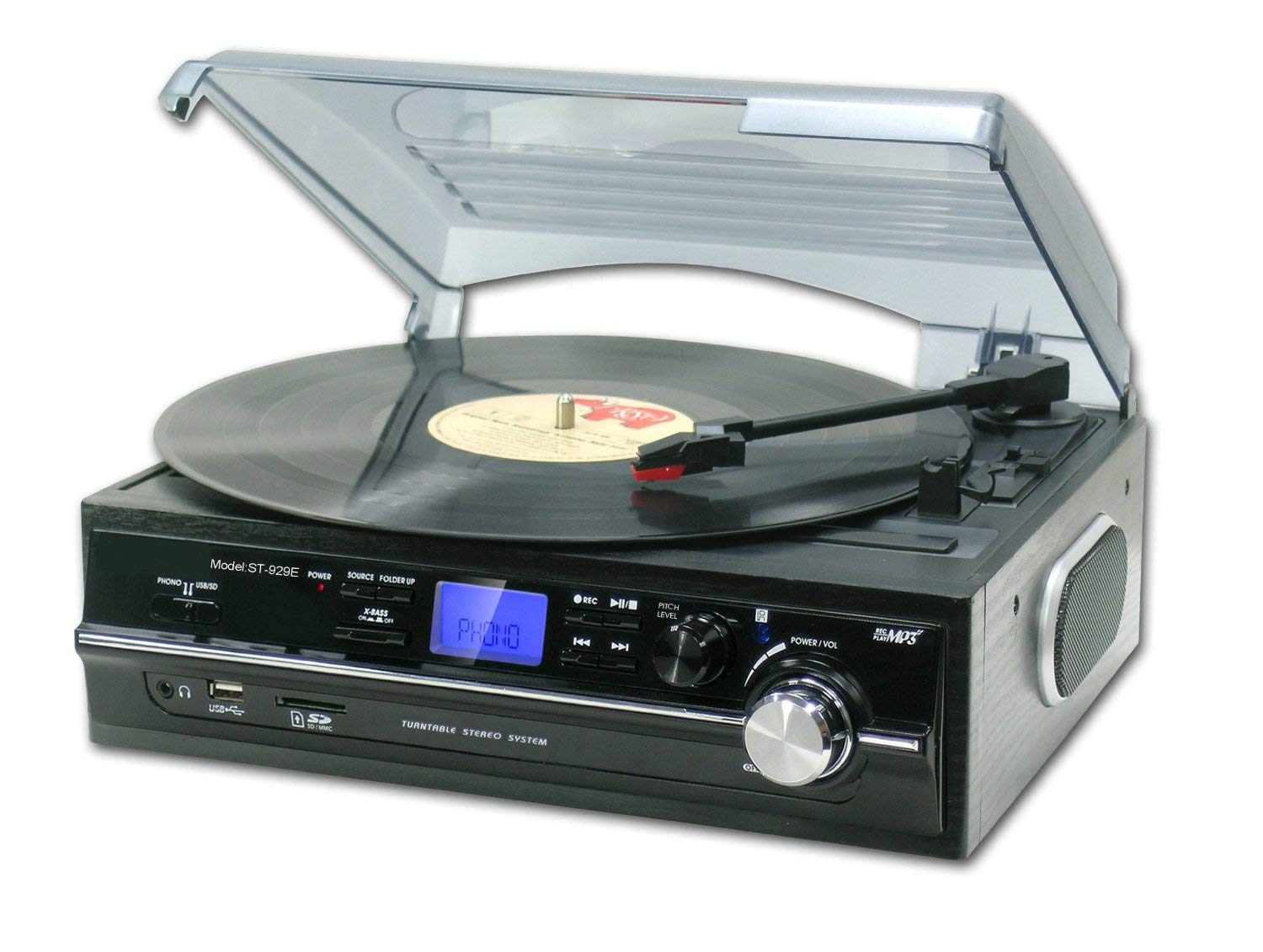 Buy Steepletone Record Player Turntable (+ 80 watt Speakers) MP3