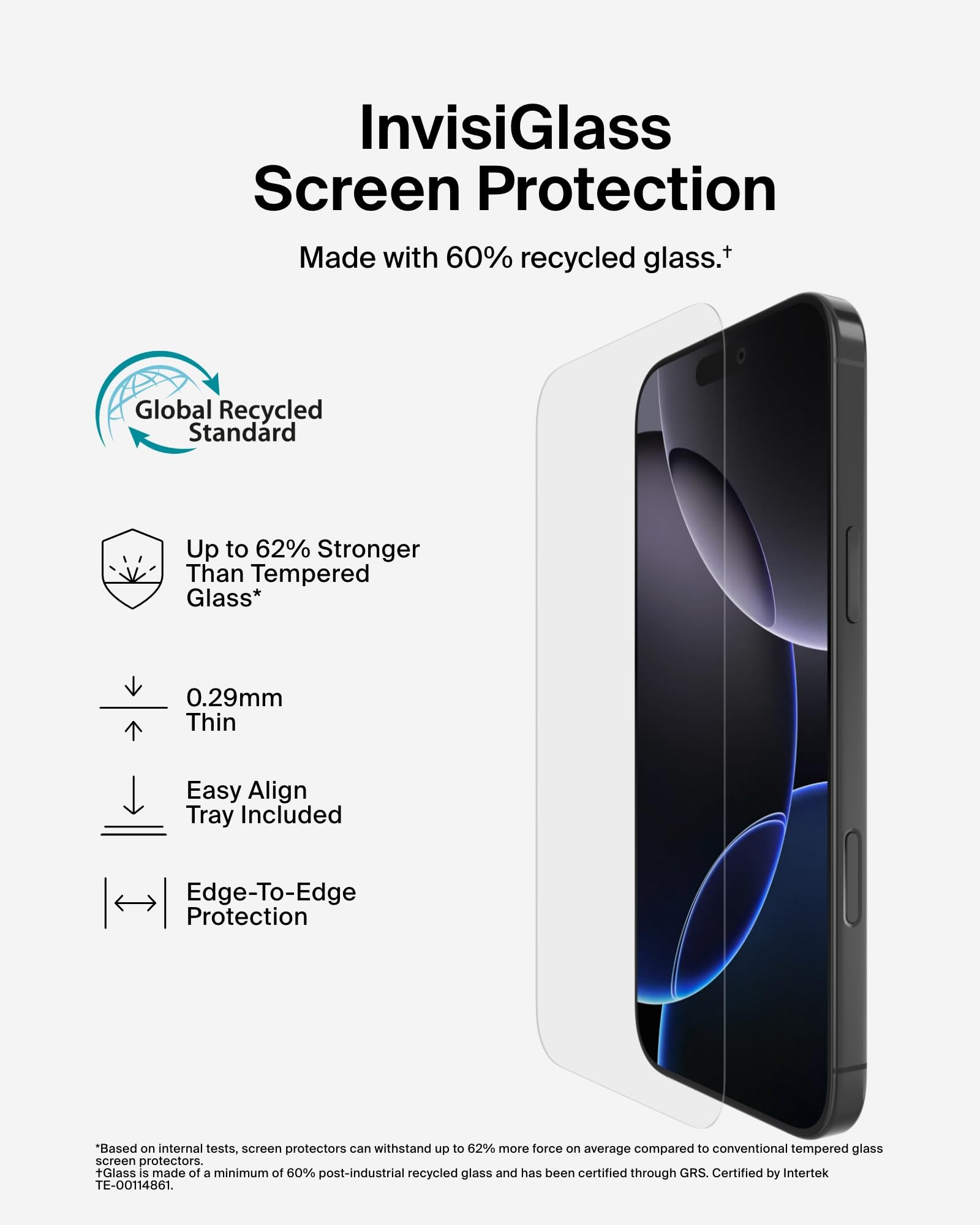 Belkin ScreenForce InvisiGlass iPhone 16 Pro Max Screen Protector, Scratch-Resistant Impact Protection - Image 4