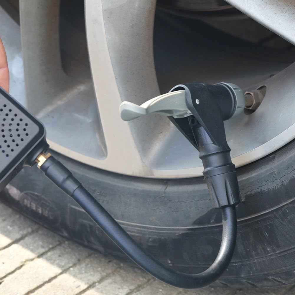 Tubo di prolunga per pompa bici valvola Presta in gomma EPDM con raccordi ottone flessibile 50 cm nero