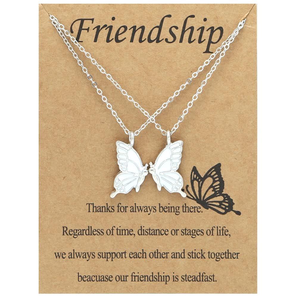 Friendship Butterfly Necklace Pendant 2 Best Friend BFF Necklace Long Distance Promise Matching Necklaces for Best Friends Women Birthday Gifts, Zinc, No Gemstone (B09ZJ2MW1F) Amazon Price History, Amazon Price Tracker