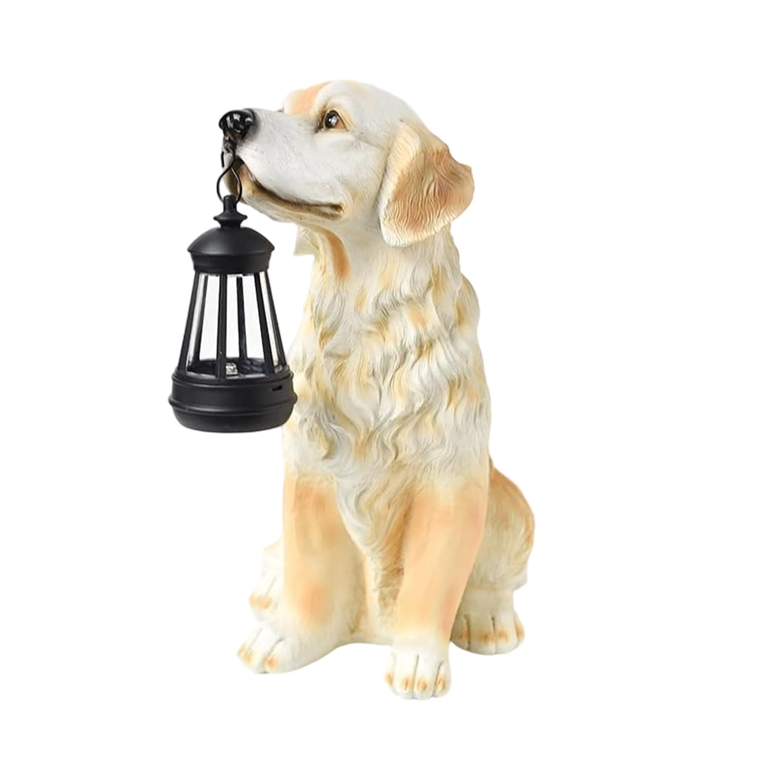 Tsophreniq Garden Dog Figurine Solar Light Outdoor Patio Yard Porch Dog Pathway Christmas Decorations Outside Gift Resin Garden Puppy Decoration
