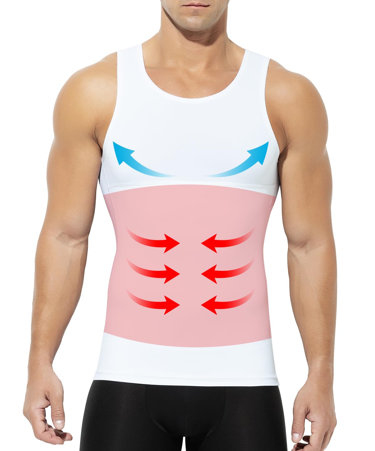Débardeur de Compression Homme Maillot de Corps Gaine Ventre Plat Homme Gainant Minceur sous-vêtements