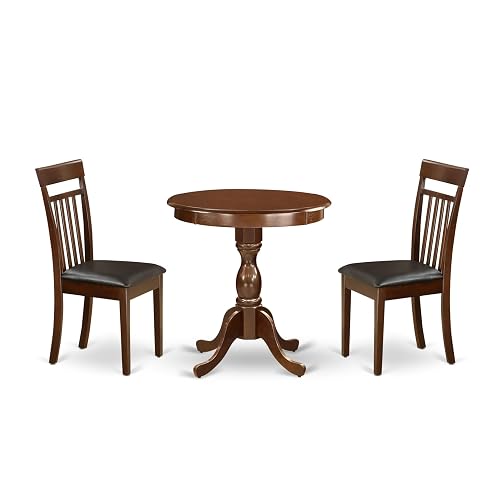 ESCA3-MAH-LC 3 Piece Kitchen Table & Chairs Set Contains a