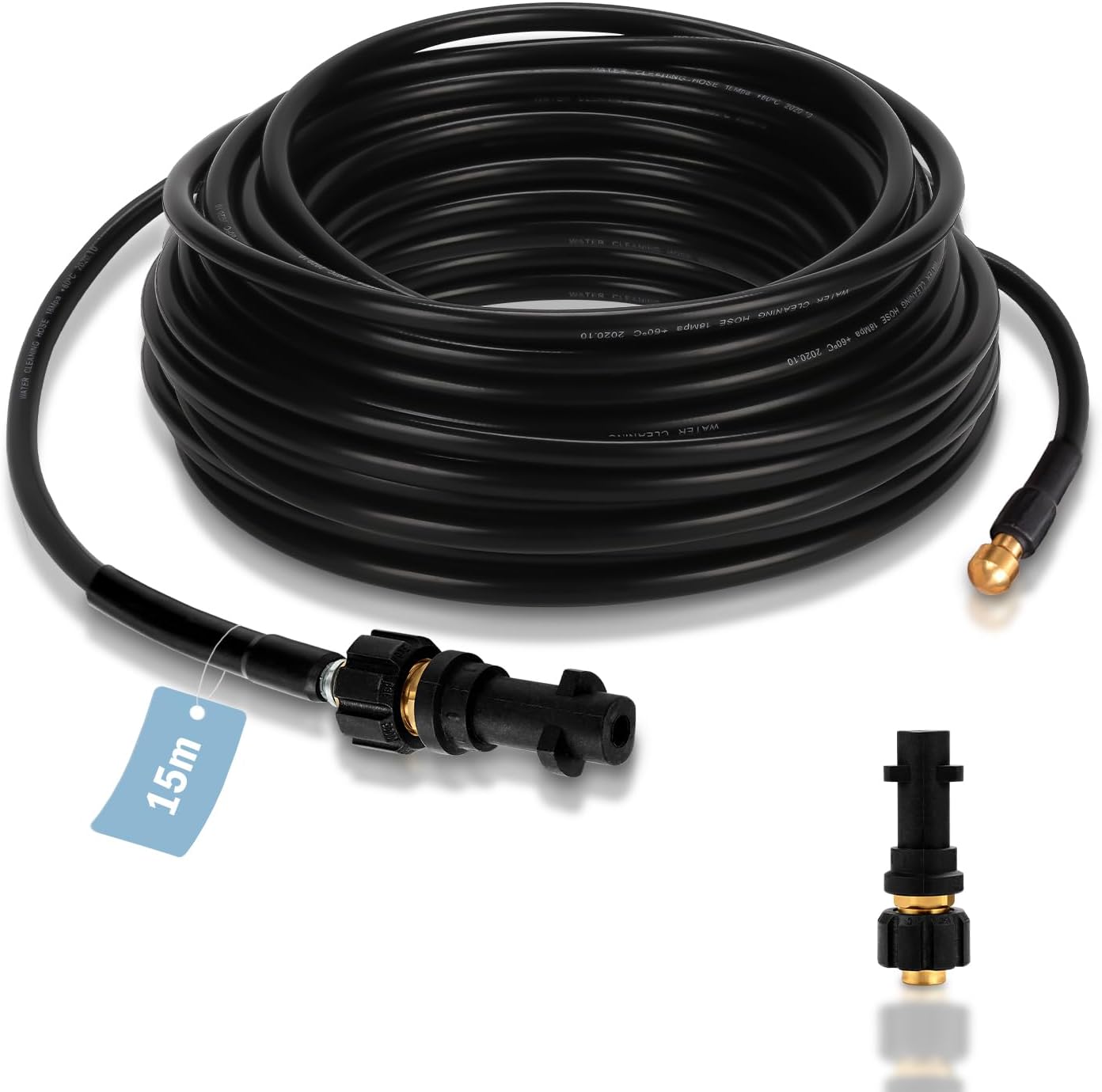 Jiubiaz Rohrreinigungsschlauch 30m - Für Hochdruckreiniger K-Serie Bis 180 Bar