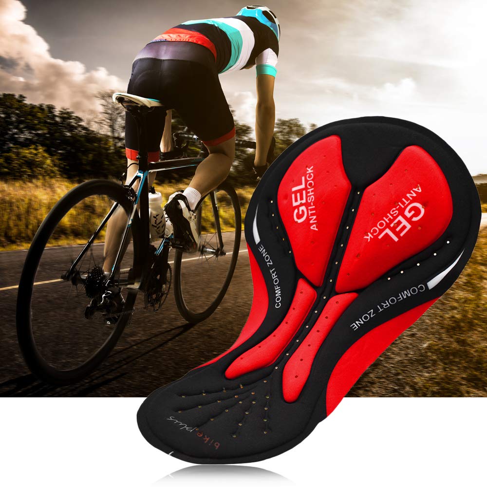 LIXADA Shorts De Cyclisme Hommes Avec Rembourrage 3D Gel - Cuissard Vélo VTT Respirant Antidérapant S-XXL