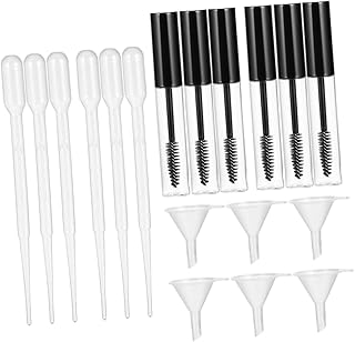 FRCOLOR 36 Pcs Tubo De Rímel Terno Recarregável Tubo De Rímel Vazio Tubo De Cílios Vazio Pipetas De Transferência Conta-Gotas Rímel De Cílios Mini Funis Recipiente De Plástico Tubo De