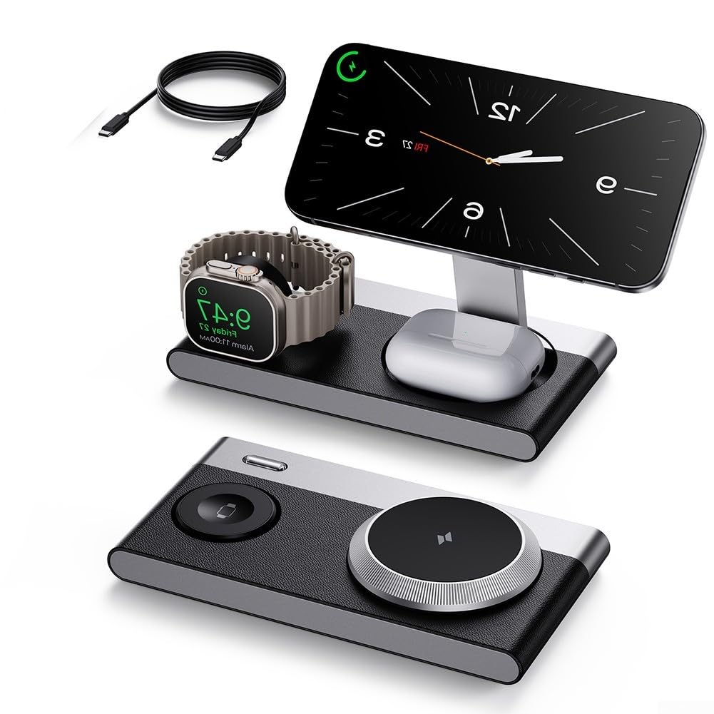 Base Ricarica Wireless 3 in 1 per Watch Base Ricarica Wireless