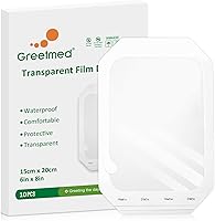 Vista 11 de Vendaje de película transparente de 2.4 x 2.7 pulgadas, 50 paquetes de parches adhesivos impermeables transpirables para heridas, cómodo vendaje