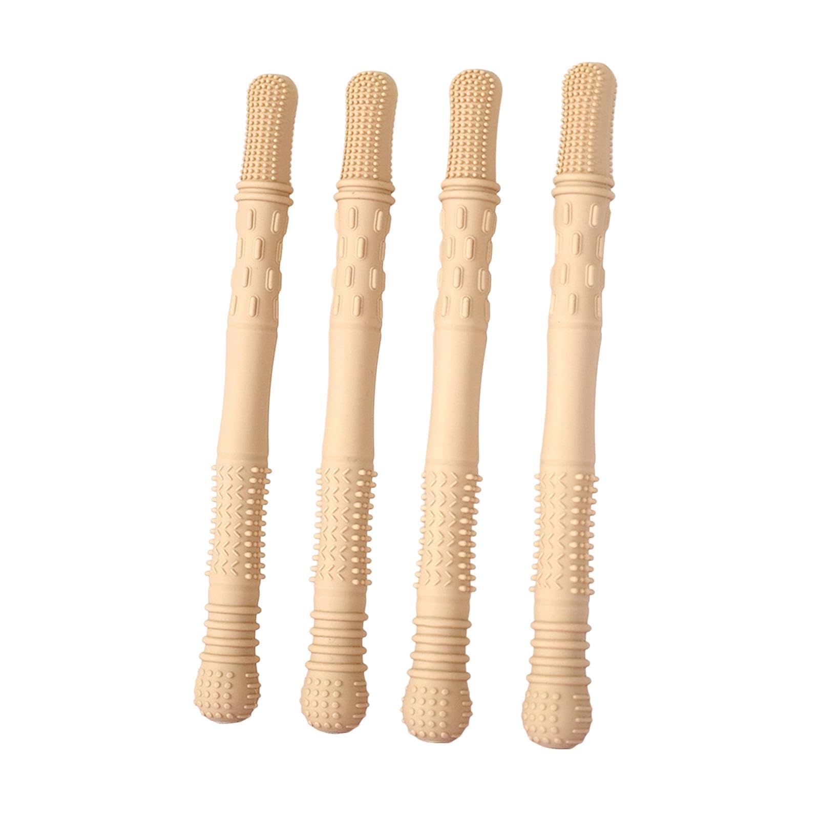 matumou 4Pcs Silicone Food Grade Free Reusable Stress Relief Sensory Oral Motor Chewable Toy for Special Needs Chewers