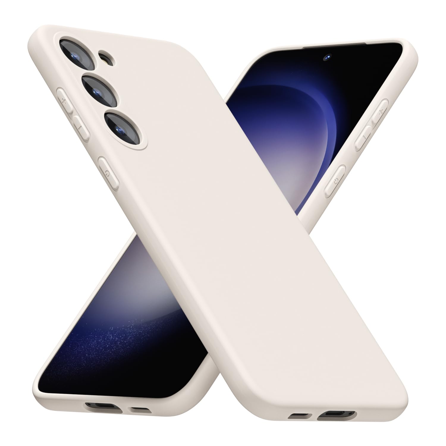 LoeoeL for Samsung Galaxy S23 Phone Case Silicone, Minimalist Ultra Thin Slim Soft Rubber Gel Solid Color Matte TPU Cute Case for Women Men, Girly