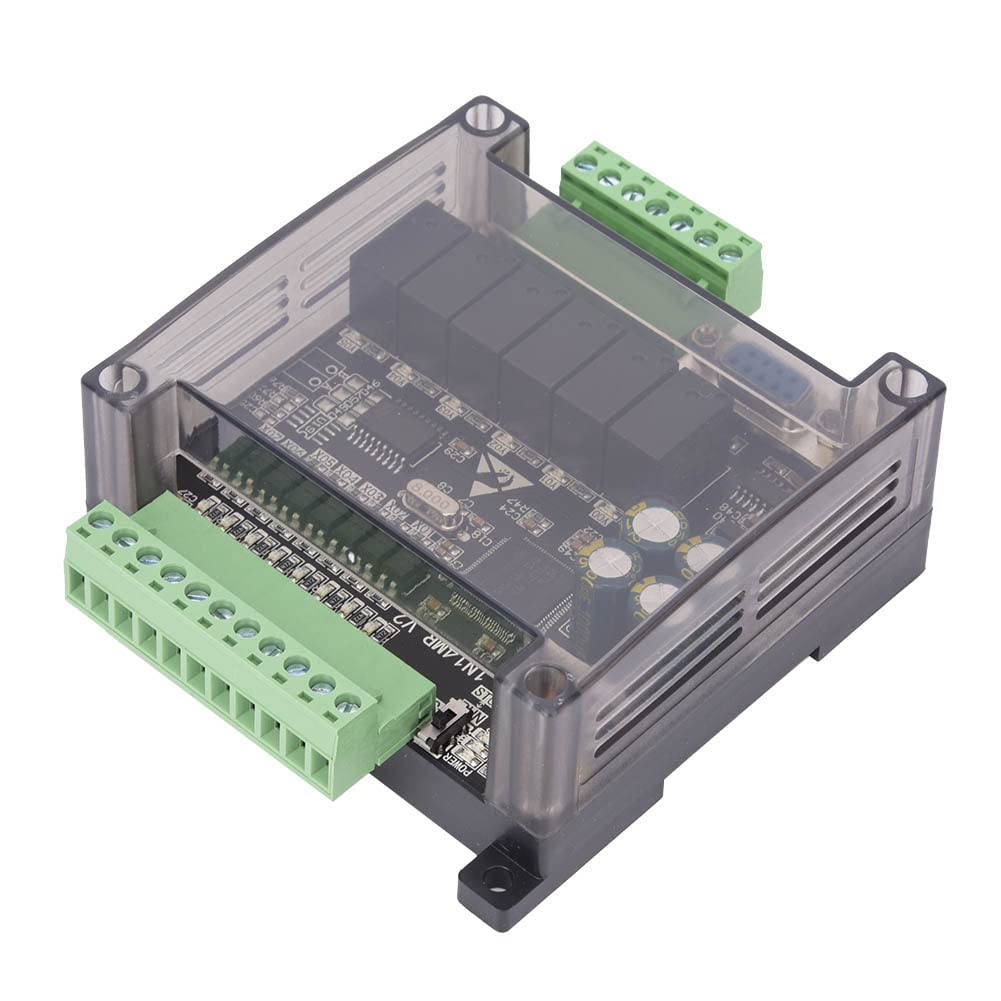Carte de contrôleur logique programmable Baxnore, module de contrôleur de relais anti-interférence, carte PLC avec câble de port série pour l'automatisation industrielle