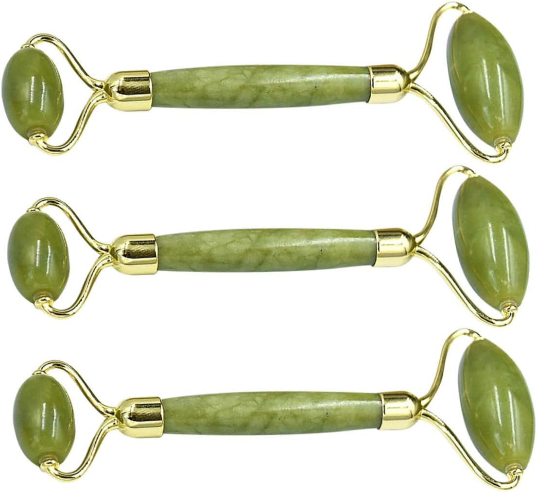 3pcs Jade Roller Face Massager Tool for Skincare Neck Beauty Device Portable Facial Massage Stick