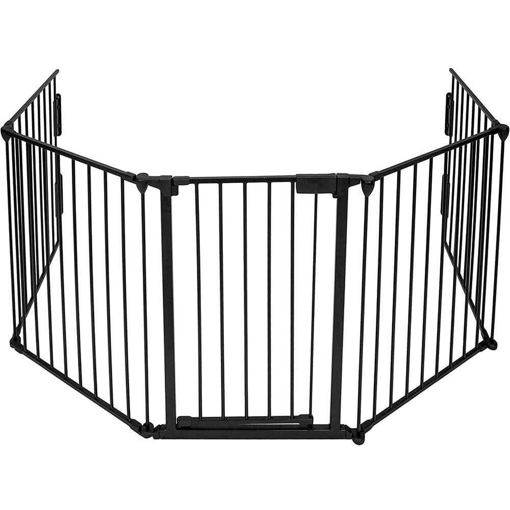 fireplace cover Beautiful Fireproof Fireplace Screen Five Layer Iron Metal Foldable Black Fence