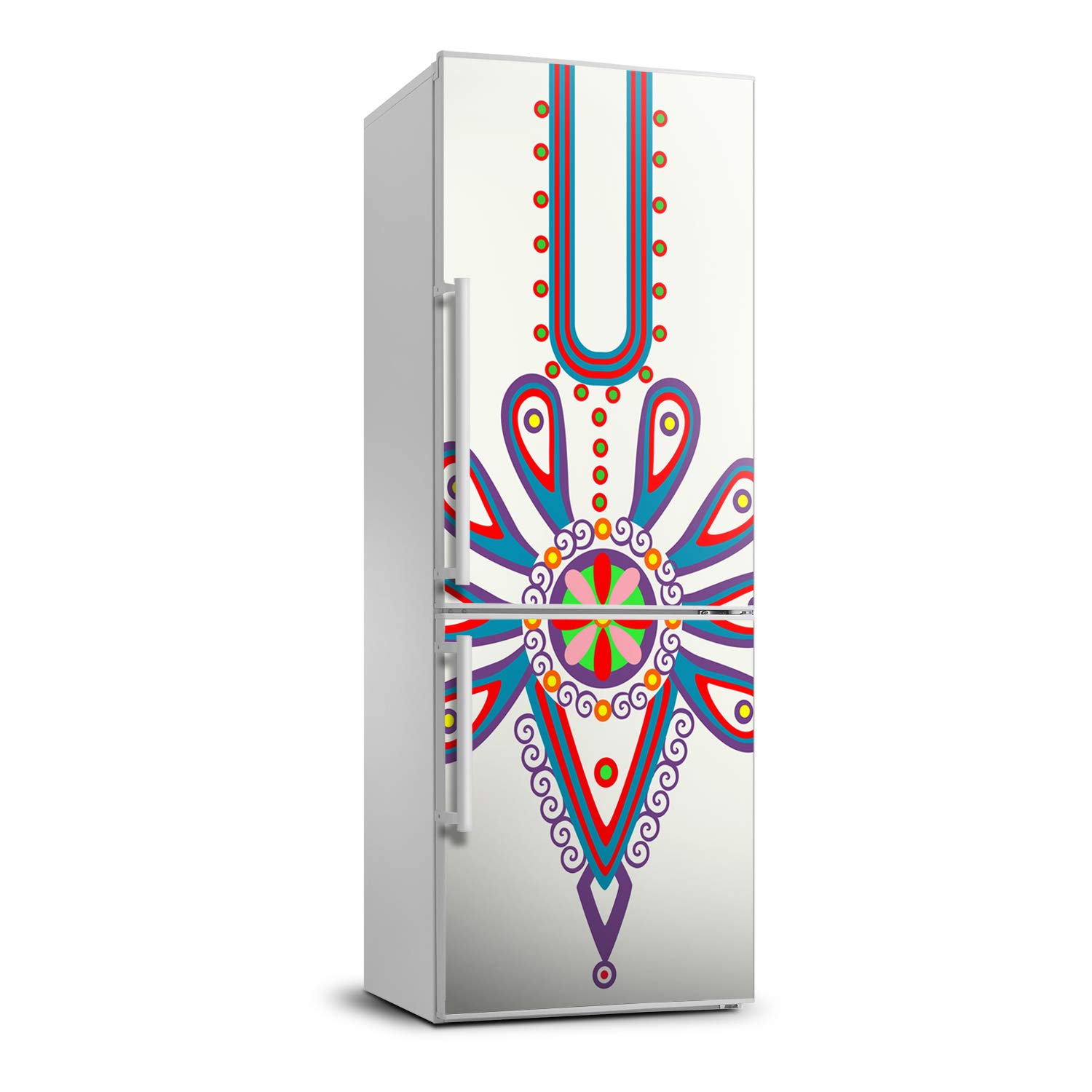 Vinilo para nevera de 60x180 cm con diseño de patrón polaco popular de Tulup