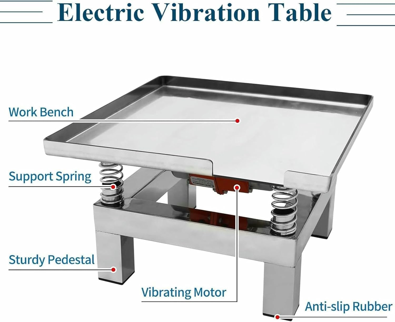 Concrete Vibration Table, Small Vibration Test Table, Desktop Vibration Platform, Suitable for Laboratories, Warehouses, Workshops, Easy to Clean