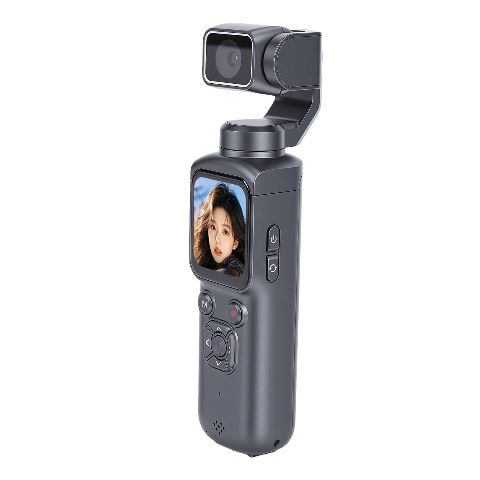Videoregistratore Digitale Portatile Anti-vibrazione 4K 64MP per Vlogging Camera per Viaggi All'aperto, Touch Screen da 1,72 Pollici per Vlogger/viaggiatore ABS Set da 5 Pezzi