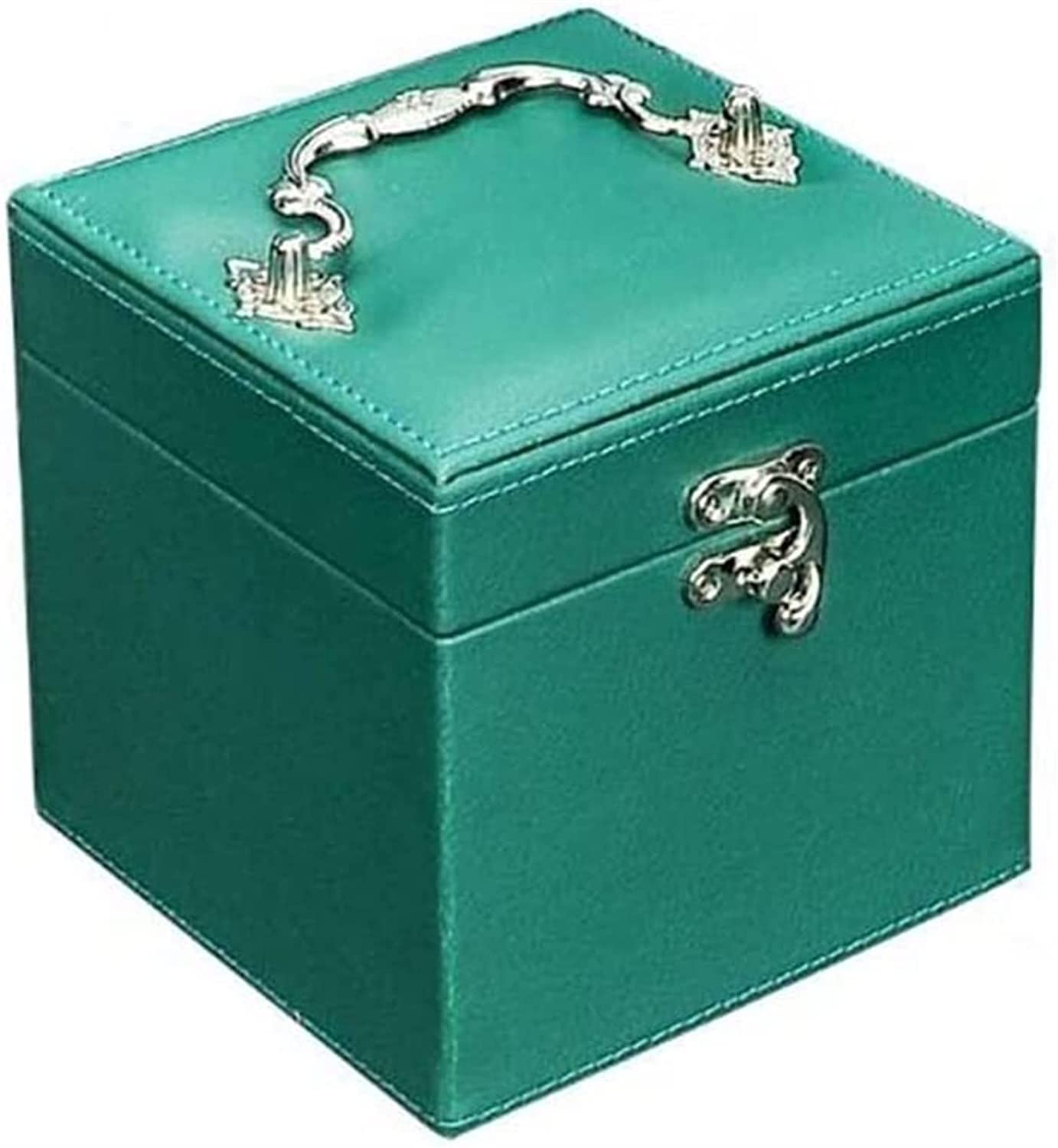 TIANQIHAO Three Layers Style Leather Travel Jewelry Box With Handles Velvet