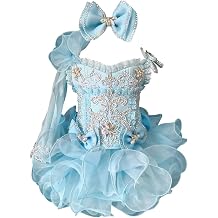 Toddler Girls Cupcake Pageant Dress Infant Girls Birthday Party Ball Gown