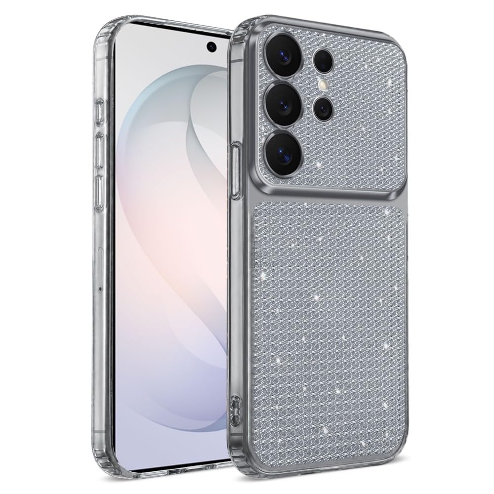 Generic Funda compatible con Samsung Galaxy A34 5G (color: negro), a prueba de golpes, carcasa trasera de silicona dura con purpurina