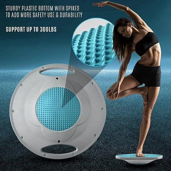 YES4ALL Wobble Balance Board/Core Board – 16.34 inch Round for Standing Desk, Core Training, Home Gym Workout (Hex Design) by Yes4All - Image 4
