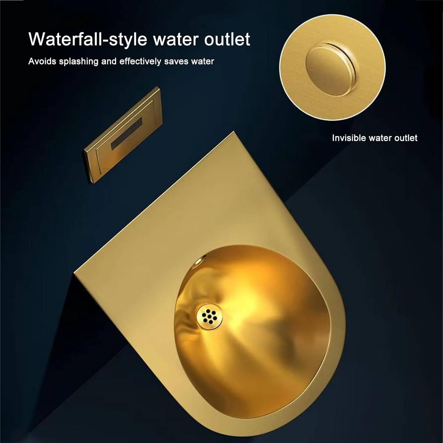Orinal de descarga automática, urinario de acero inoxidable con sensor montado en la pared para baño comercial de hombres, inodoro al aire libre, descarga sin contacto