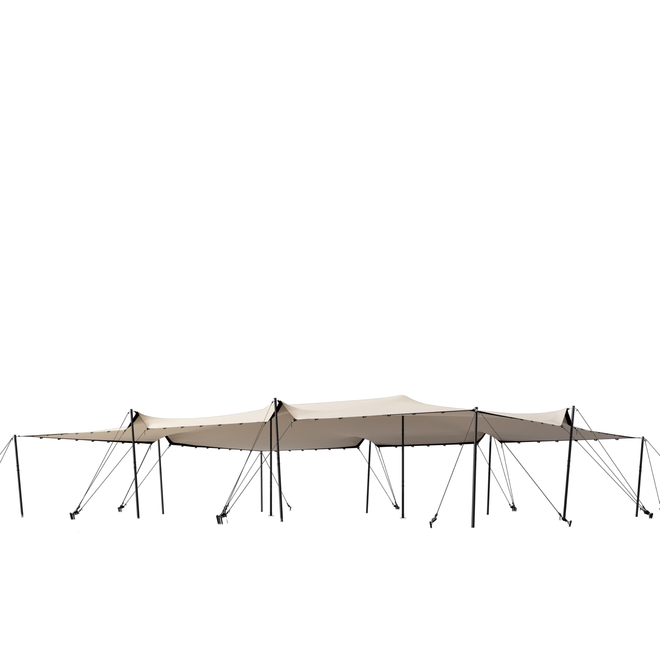 TOOLPORT Professional Stretchzelt 9x12m mit Aluminiumgestänge wasserdicht für Events und Outdoor Einsätze