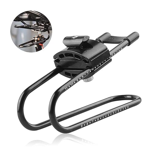 USDREAM Bicycle Seat Shock Absorber Bike Saddle Suspension Device with Clear Scale for MTB Mountain Road Bike, Support Max Load: 330lbs, Spring Steel, Black