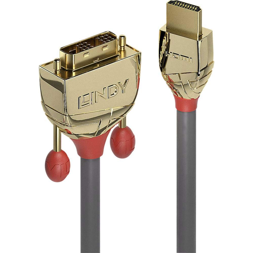 LINDY 36194 1 m kabel HDMI do DVI, Gold Line
