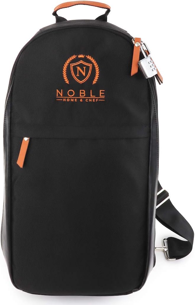 Flash Deals - 50% OFF Chef Knife Bag (21+ Slots) is Padded, Includes a Padlock, Holds 21 Knives PLUS Your Knife Steel, a Zipped Tool Pouch, and More! Our Professional Line Knife Carrier Includes Name Card Holder (Bag Only)