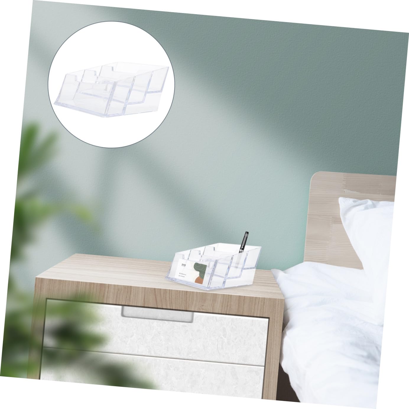 DOITOOL 2 Series Soporte Para Tarjetas De Visita De Plástico Transparente Organizador De Tarjetas Para Oficina Caja De Almacenamiento Resistente Con Único Y Aplicación 2 Piezas*2