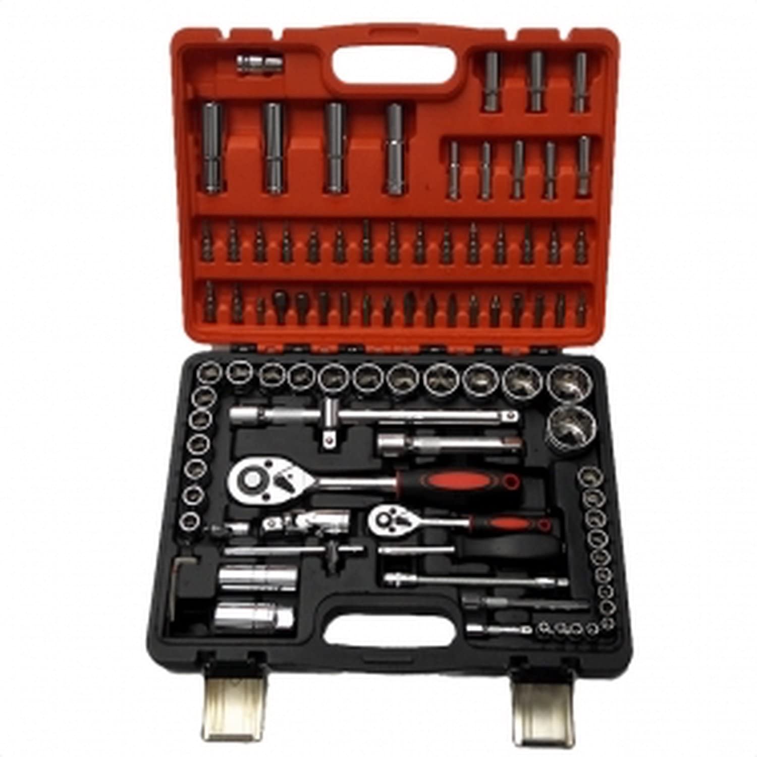 Set Chiavi a Cricchetto 94 Pezzi Bussole Torx Esagonali 1/2" e 1/4" Acciaio Cromo Vanadio con Valigetta