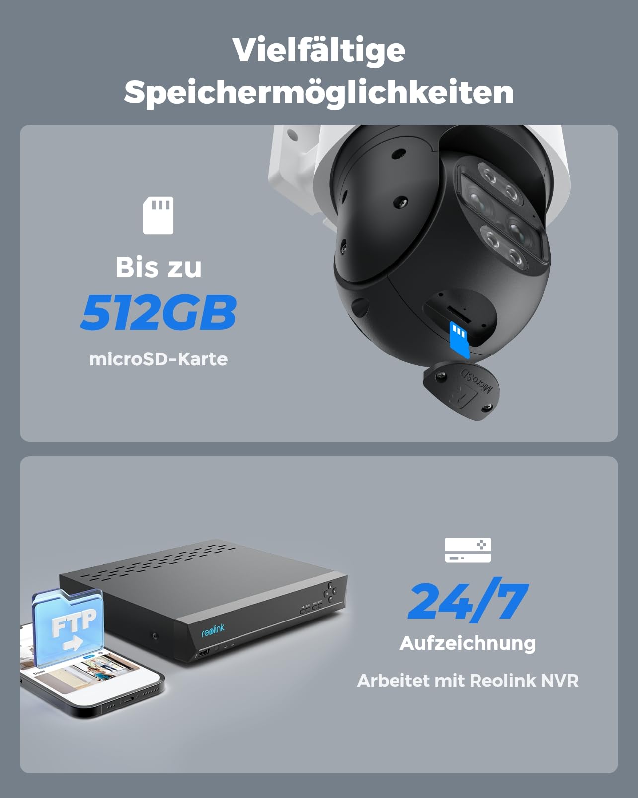 Reolink 4K PTZ Überwachungskamera Aussen, TrackMix WiFi (Generalüberholt) | Auto-Tracking-Zoom, Dualobjektiv, 2,4/5 GHz WiFi 6, Verfolgung von Menschen/Fahrzeug/Tier, 6-Fach Hybrid-Zoom, Farbnachtsicht