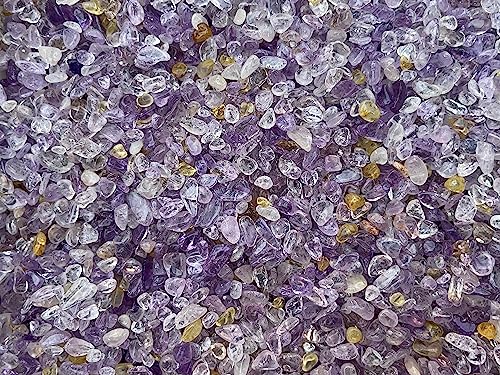 Image of GAF TREASURES 2 oz Lot Tumbled Ametrine Gemstone Chips, Crushed Mini Crystals, Undrilled Crystal Chips (Ametrine)