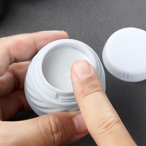 Vista 55 de Gemice Recipientes de viaje para artículos de aseo personal, tarros de crema de silicona aprobados por la TSA, tamaño de viaje con bolsa