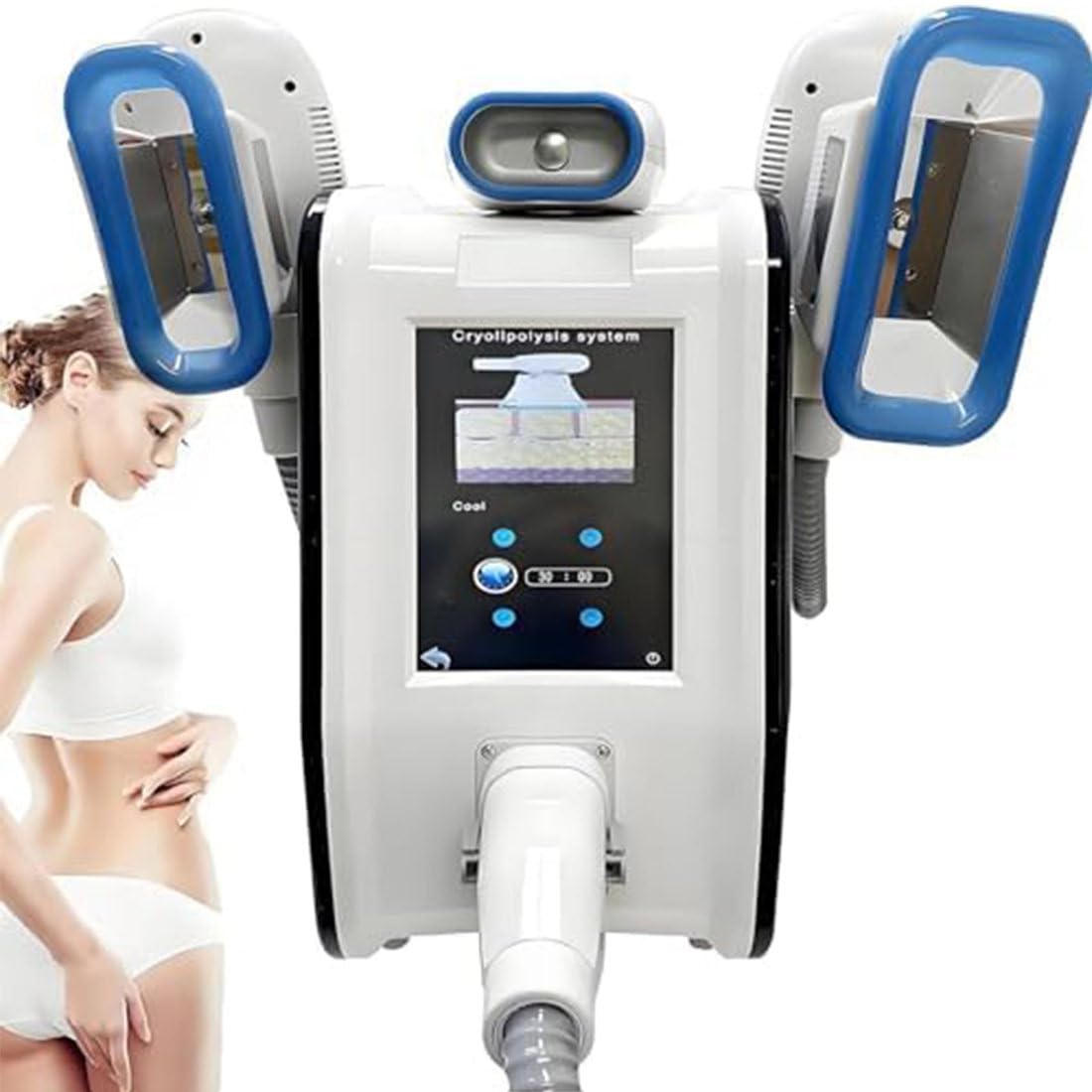 Fett Einfrieren Kryolipolyse Gerät, Professionelle Abnehmen Maschine Körper-Kryolipolyse-Vakuum für Gewichtsverlust, Fett Abbau, Cellulite verringern,Körperformung