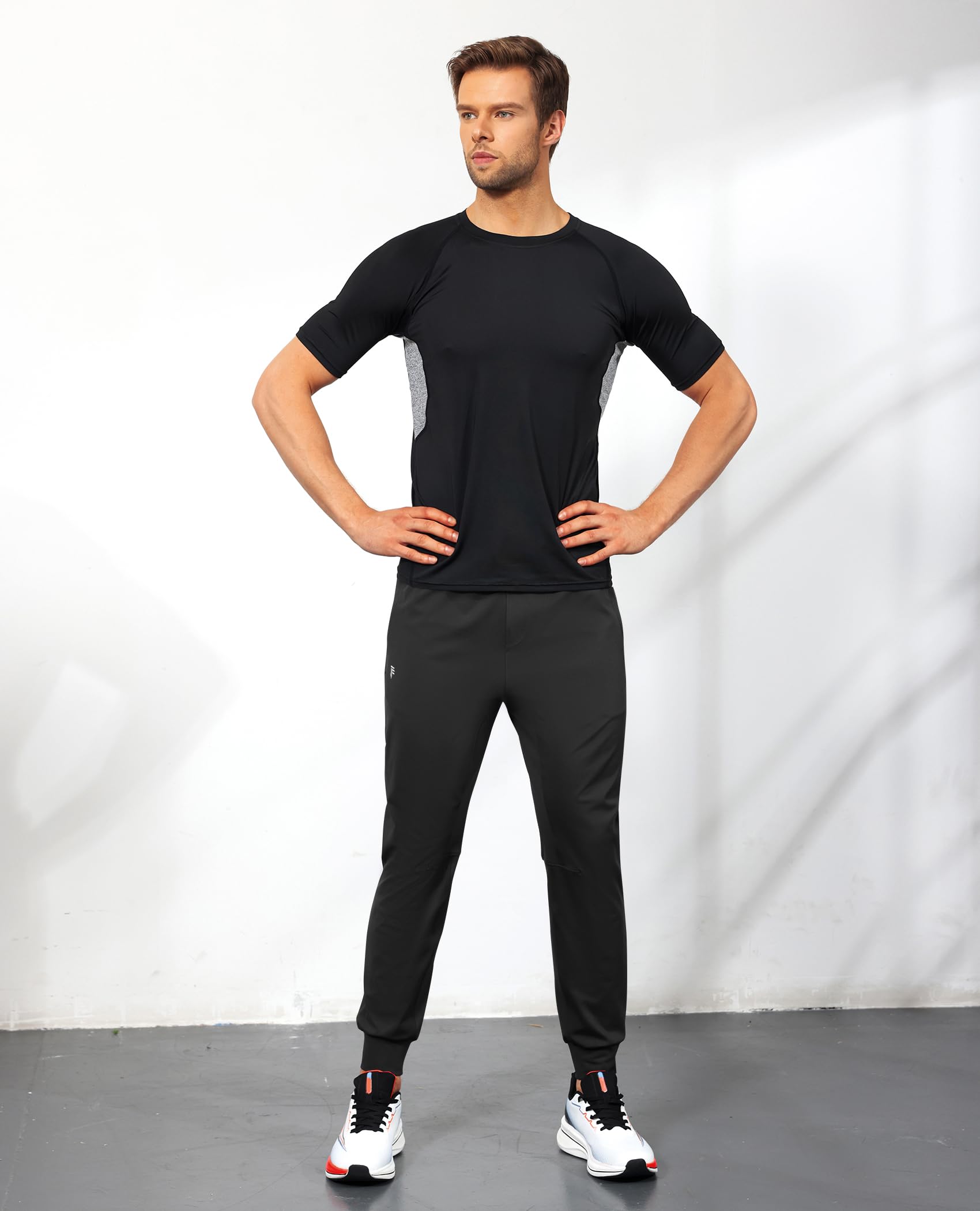 Pantalones deportivos para hombre con bolsillos con cremallera, pantalones deportivos ligeros para hombre, pantalones atléticos, entrenamiento, correr, pista de gimnasio