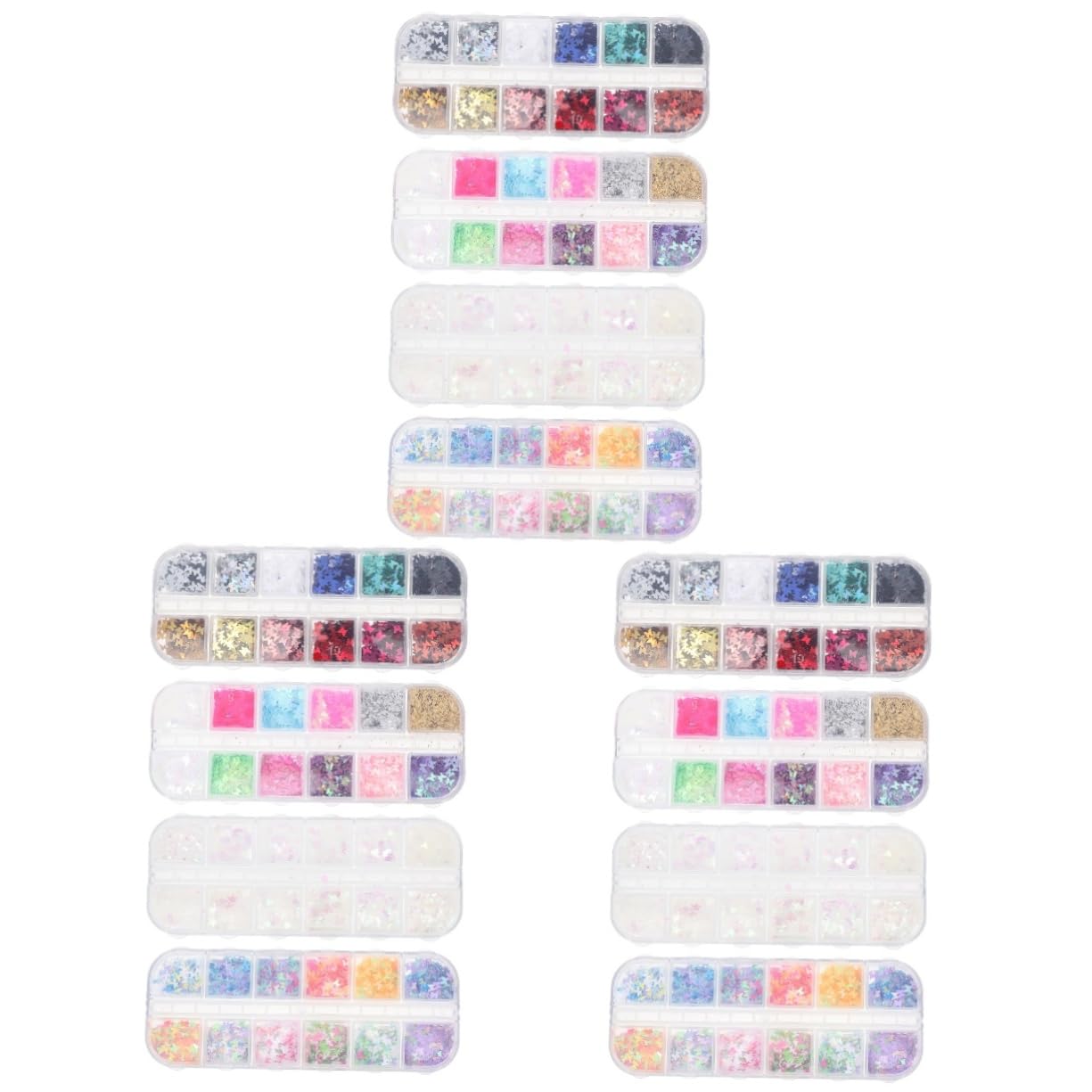 FRCOLOR Boxen Mit Bunten Schmetterlingen Nail Art Glitzer Für Kreative Maniküre Dekorationen Für Natürliche Und Künstliche Nägel Einfach Zu Verwenden Geeignet Für Und Nagelstudios