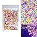 Rainbow Circles Face & Body Glitter - Chunky Glitter - UV Avtivated - Uses Include: Festival Rave Makeup Face Body Nails Resin Arts & Crafts, Resin, Tumblers, Bath Bombs - Multi-Size Circle Shape