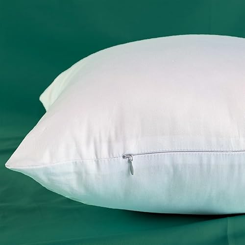 Miniatura 3 de Allisbest Juego de 2 cojines de tela de algodón de 24 x 24 pulgadas, rellenos de almohada alternativos de plumón para fundas de almohada decorativas