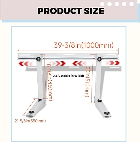 Miniatura 6 de KUAFU Mini-Split Soporte de montaje en pared para bombas de calor universales sin conductos de aire acondicionado de 7000-24000 BTU, soporte de
