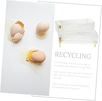 Vista 4 de DOITOOL Bandeja de almacenamiento de huevos de plástico para nevera, congelador, bandejas de plástico para servir bandejas de almacenamiento