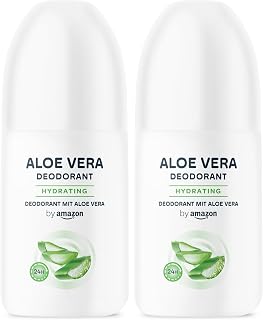 by Amazon - Desodorante de bola de Aloe Vera, 1 x 75 ml (Paquete de 2)