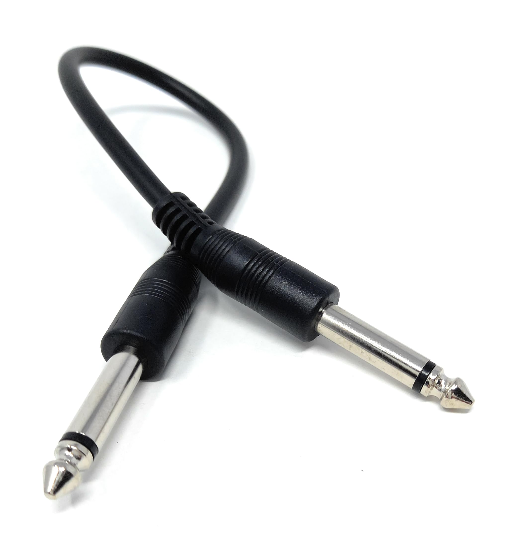 DRUT 25cm 6.35mm 1/4" TS Mono Jack to Jack Plug Lead for Guitar Amplifiers, Music Instruments, Speakers - Image 3