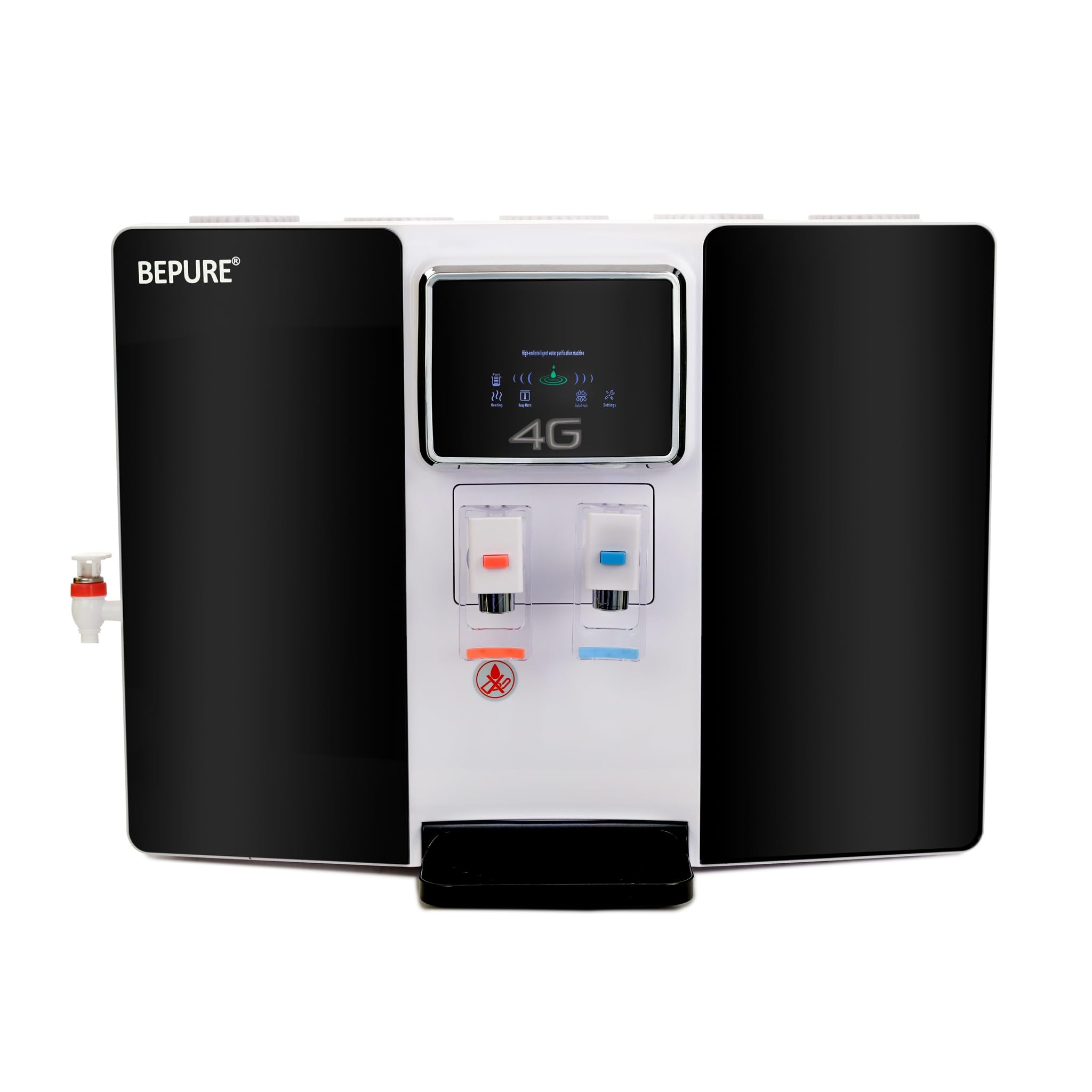 bepure 4g ph black hot and cold water purifier 9l ro+uv+uf+tds+alkaline purification | isi mark | 8 stage water purification | works up to 3000 ppm tds | black
